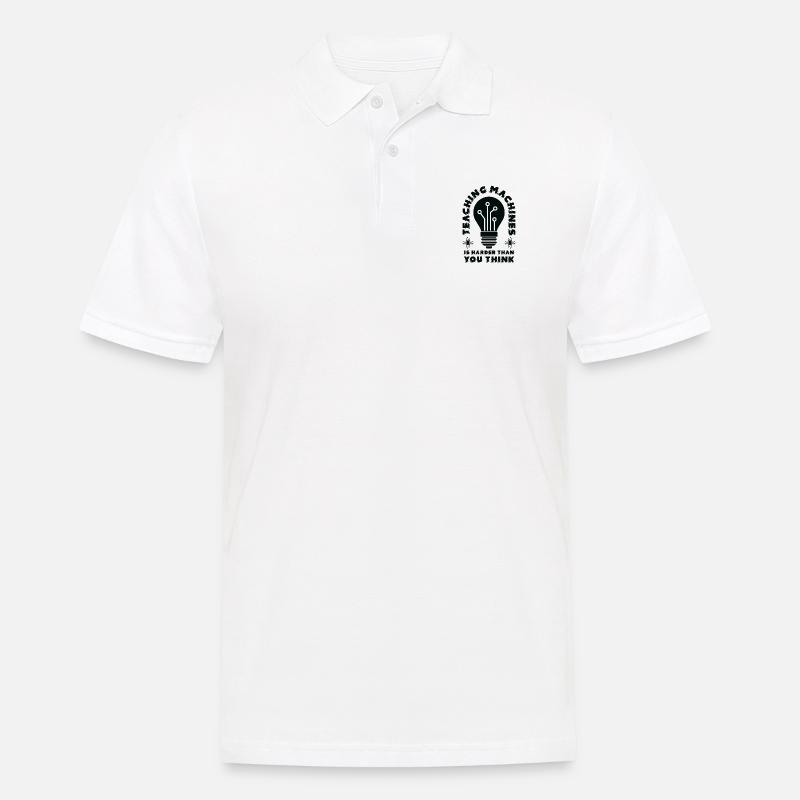 Teaching Machine Learning Artificial Intelligence - Men's Polo Shirt - white