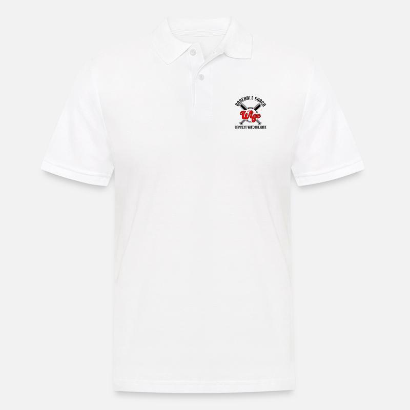 Baseball-Trainerin Ehefrau Berufstätige Mutter - Männer Poloshirt - Weiß