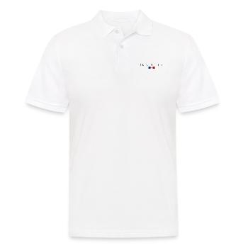 MONTPELLIER FRANKREICH URLAUB SOMMER PARTY (b) - Männer Poloshirt - Weiß - Vorne - Kai (181cm)