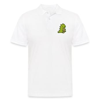Süßer Dinosaurus, der wie ein Teddybär aussieht - Männer Poloshirt - Weiß - Vorne - Kai (181cm)