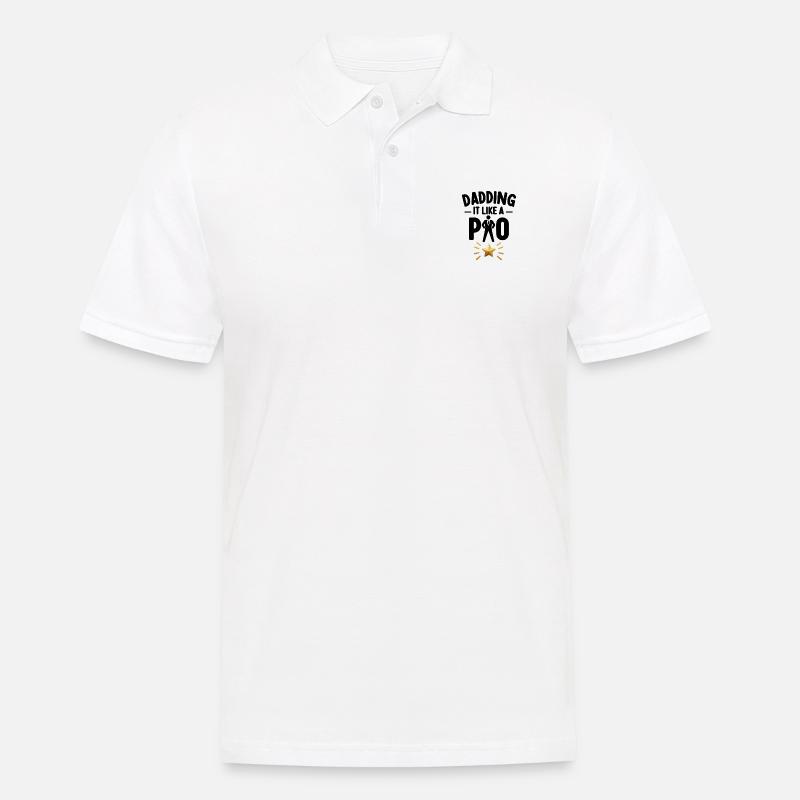 Dadding It Like a Pro - Men's Polo Shirt - white