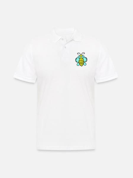 Bee 02 - Men's Polo Shirt - white