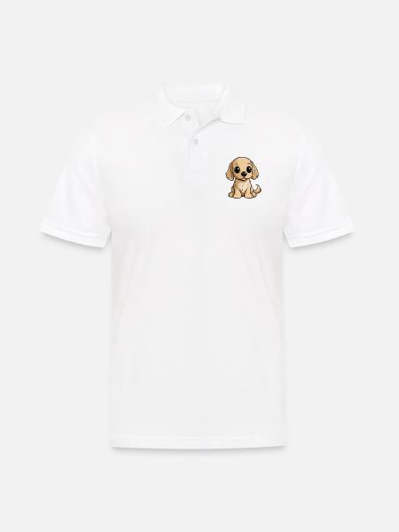 Cocker Spaniel Hund Comic Niedlich - Männer Poloshirt - Weiß