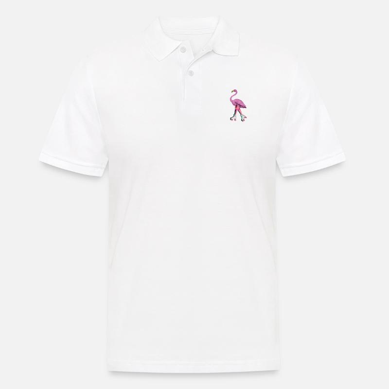 Flamingo-Spaß Flamingo Fun - Koszulka polo męska - biały