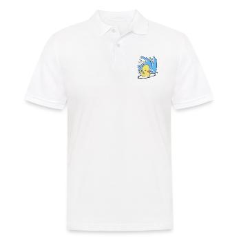 Surfin'Duck - Men's Polo Shirt - white - Front - Kai (181cm)