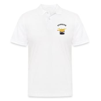 Fondue schwarz - Männer Poloshirt - Weiß - Vorne - Kai (181cm)