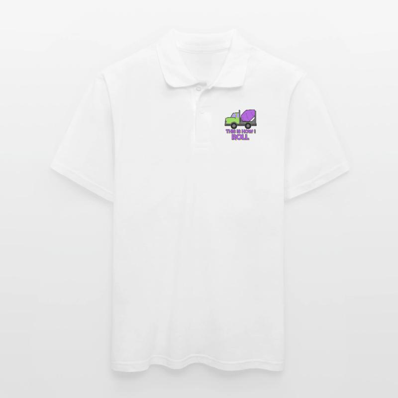 Excavator Construction Site Construction Worker Construction Rollers I Gift Men's Polo Shirt