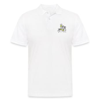 Bier Team Skelett - Männer Poloshirt - Weiß - Vorne - Kai (181cm)