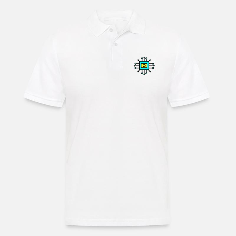 Chip Digital Computer Sensor - Männer Poloshirt - Weiß