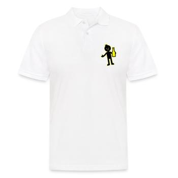 Silhouette de fête de consommation de bière - Polo Homme - blanc - Devant - Kai (181cm)