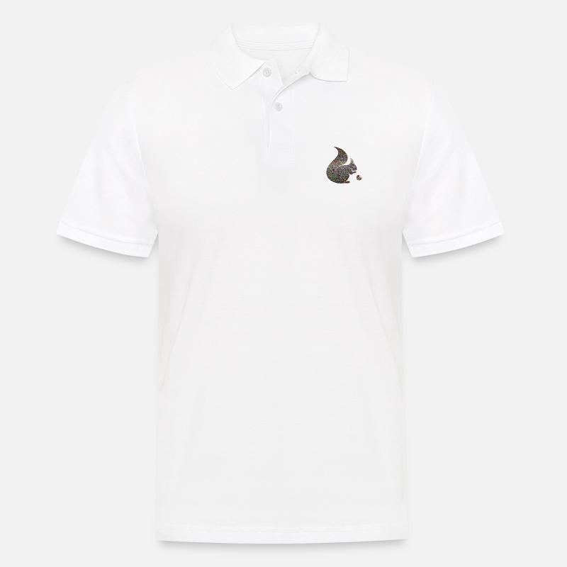 Paranormales Eichhörnchen - Männer Poloshirt - Weiß