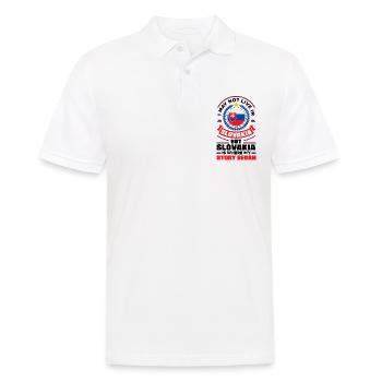 Slovaquie slovaque Citation du drapeau slovaque - Polo Homme - blanc - Devant - Kai (181cm)