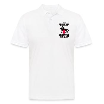 Barrel Racer Pferderennen Rodeo Papa Vatertag - Männer Poloshirt - Weiß - Vorne - Kai (181cm)