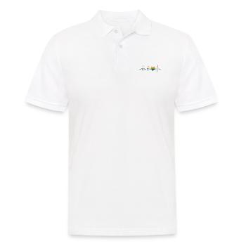 Pride Heart Lgbtq Bisexual Rainbow Love Transgende - Männer Poloshirt - Weiß - Vorne - Kai (181cm)