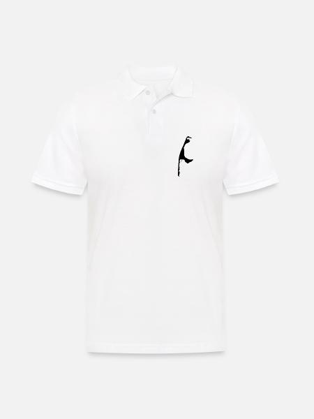 Sylt Umriss schwarz - Männer Poloshirt - Weiß