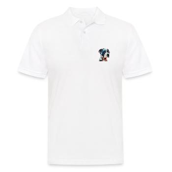 DOG - Männer Poloshirt - Weiß - Vorne - Kai (181cm)