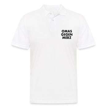 Omas gegen merz - Männer Poloshirt - Weiß - Vorne - Kai (181cm)