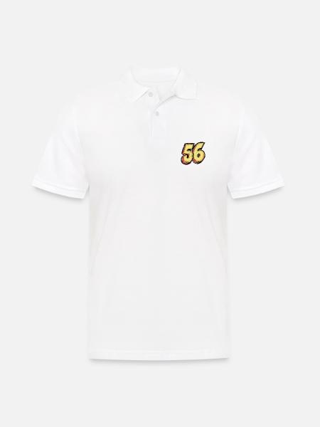 56 Number Symbol - Men's Polo Shirt - white