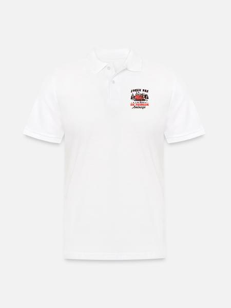 J'peux pas j'me barre en fourgon aménagé - Polo Homme - blanc