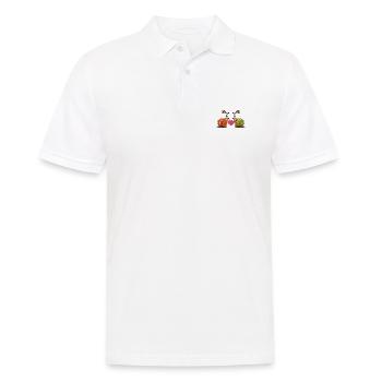 Escargot Couple Saint-Valentin - Polo Homme - blanc - Devant - Kai (181cm)