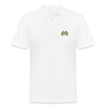Dinosaure stégosaure couple coeur Saint-Valentin - Polo Homme - blanc - Devant - Kai (181cm)