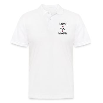 BONNE FÊTE MAMAN. MAMAN. FÊTE DES MÈRES. JE T'AIME - Polo Homme - blanc - Devant - Kai (181cm)