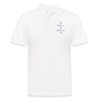 HAPPY BIRTHDAY. HAPPY BIRTHDAY. ANNIVERSARY. - Men's Polo Shirt - white - Front - Kai (181cm)