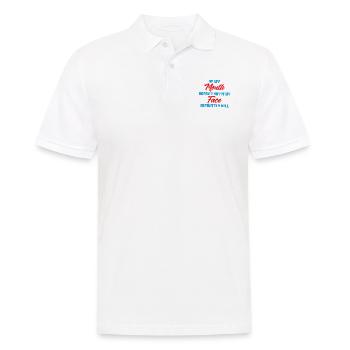 If my mouth doesnt say it my face definitely will - Men's Polo Shirt - white - Front - Kai (181cm)