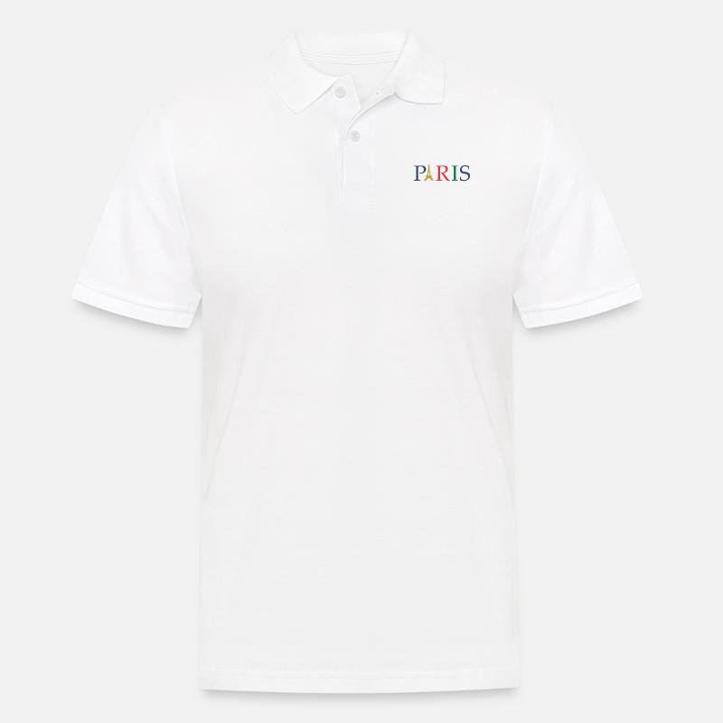 Paris - Männer Poloshirt - Weiß