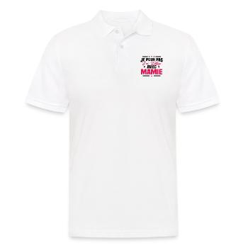 Je peux pas j'ai bêtise avec mamie - Polo Homme - blanc - Devant - Kai (181cm)
