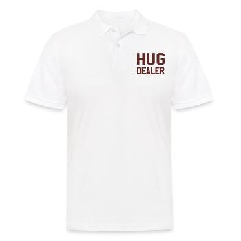 hug - Men's Polo Shirt - white - Front - Kai (181cm)