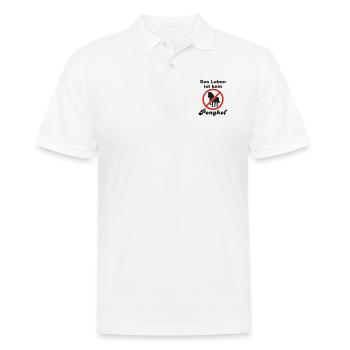 Das Leben ist kein Ponyhof - Männer Poloshirt - Weiß - Vorne - Kai (181cm)