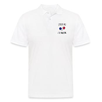 J'peux pas j'ai pingpong - Polo Homme - blanc - Devant - Kai (181cm)