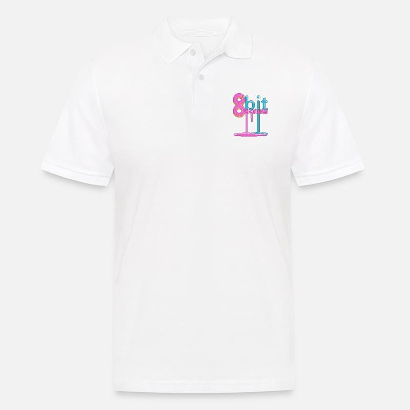 beignets 8bit - Polo Homme - blanc