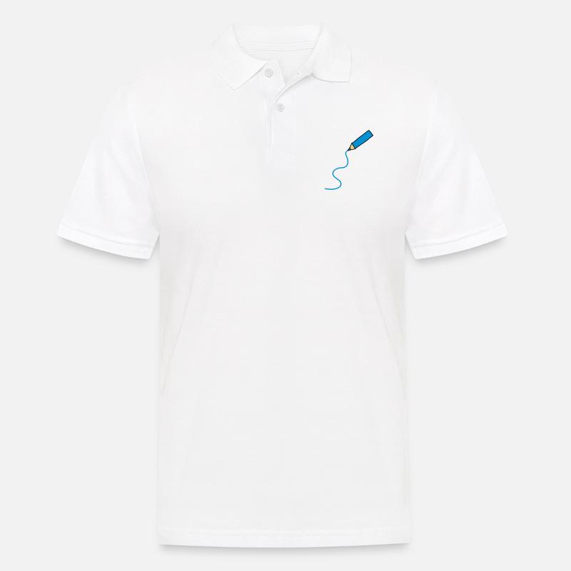 easy_drawing_3c - Männer Poloshirt - Weiß
