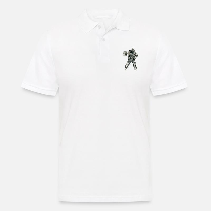 Space Baseball - Männer Poloshirt - Weiß