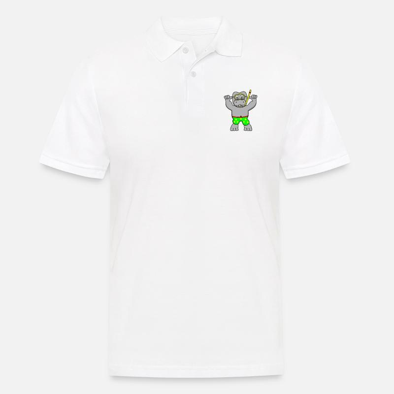 plongeur plongée plongée tuba de plongée - Polo Homme - blanc