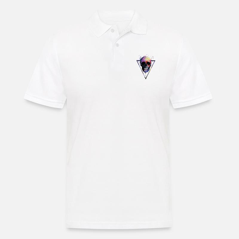 Kopf des Todes - Männer Poloshirt - Weiß