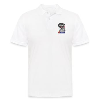 Basketball Katze Sprüche Comic Geschenk Kinder - Männer Poloshirt - Weiß - Vorne - Kai (181cm)