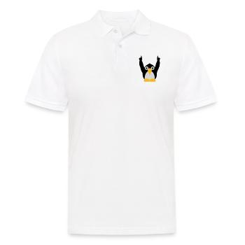 party_pinguine_f3 - Men's Polo Shirt - white - Front - Kai (181cm)