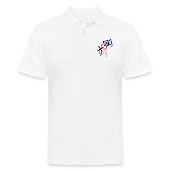 drop graffiti controller silhouette cool x square - Men's Polo Shirt - white - Front - Kai (181cm)