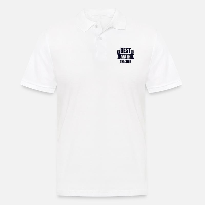 Bester Mathelehrer Geschenk - Männer Poloshirt - Weiß