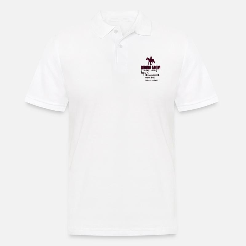 Reiten Mutter Geschenk - Männer Poloshirt - Weiß