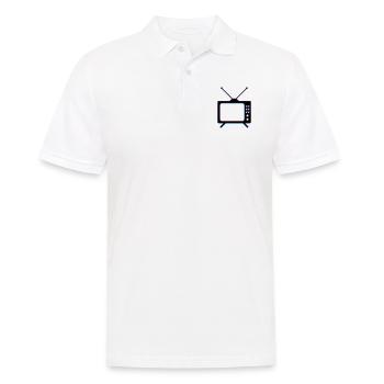 3d fernseher tv retro antenne bildschirm fernsehen - Männer Poloshirt - Weiß - Vorne - Kai (181cm)