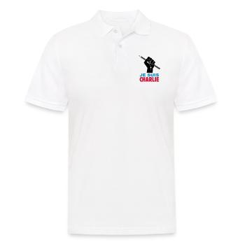 je suis charlie - Polo Homme - blanc - Devant - Kai (181cm)