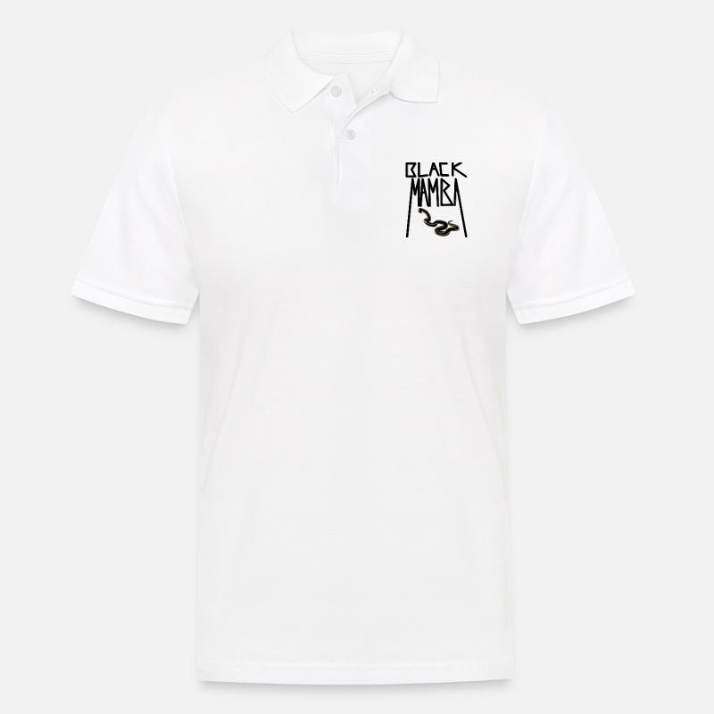 Schwarze Mamba Schlangenbiss - Männer Poloshirt - Weiß