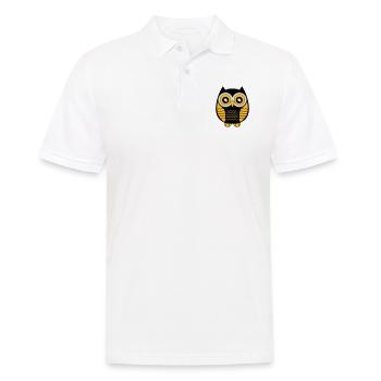 eule_02 - Men's Polo Shirt - white - Front - Kai (181cm)