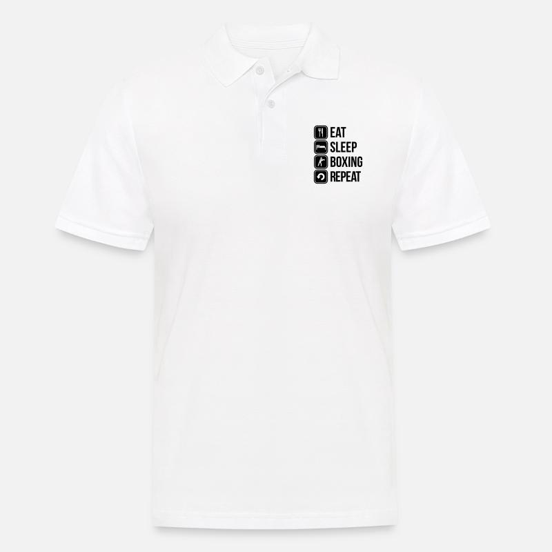 Boxen - Männer Poloshirt - Weiß