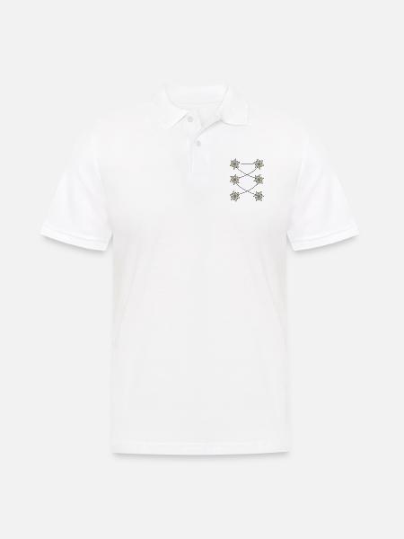 Dirndl apron Edelweiss - Men's Polo Shirt - white