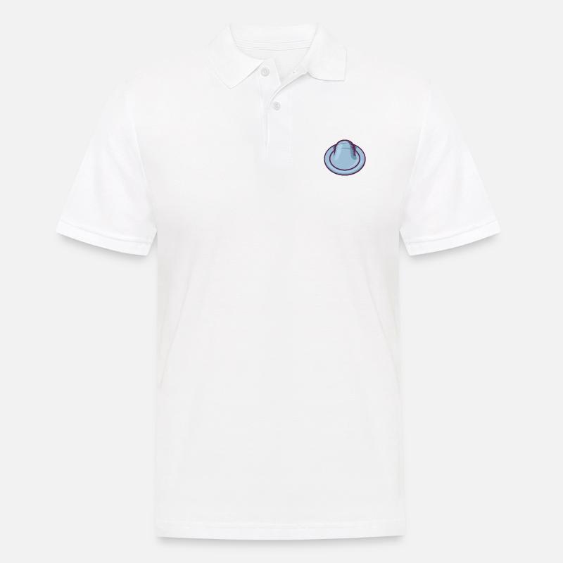 Blaues Kondom - Männer Poloshirt - Weiß